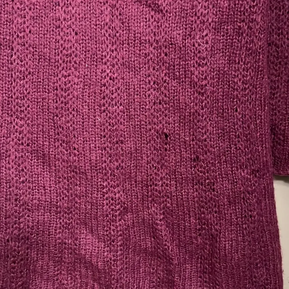 Wooden Ships Purple Cowl Neck Knit Sweater Dress Size S/M - Picture 5 of 6